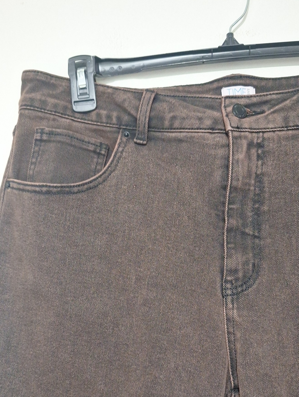 Time And Tru High Rise Barrel Brown Casual Jeans Size 18 - Picture 4 of 9